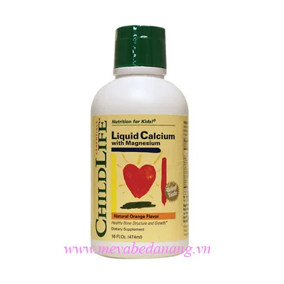 Childlife Liquid Calcium and Magnesium Orange - Thuốc Bổ Sung Canxi và Magie Giúp Xương Chắc Khỏe, 6m-12y, 474ml