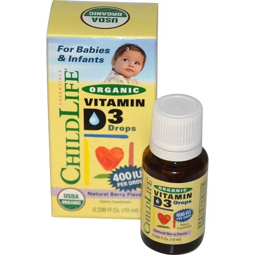 Vitamin D3 cho trẻ sơ sinh và trẻ nhỏ CHILDLIFE Organic 400IU, 0-12y, Mỹ